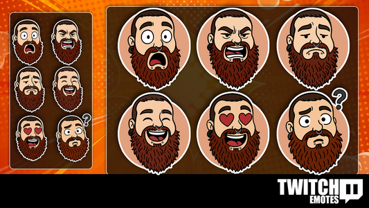 BeardGuy Twitch Emotes