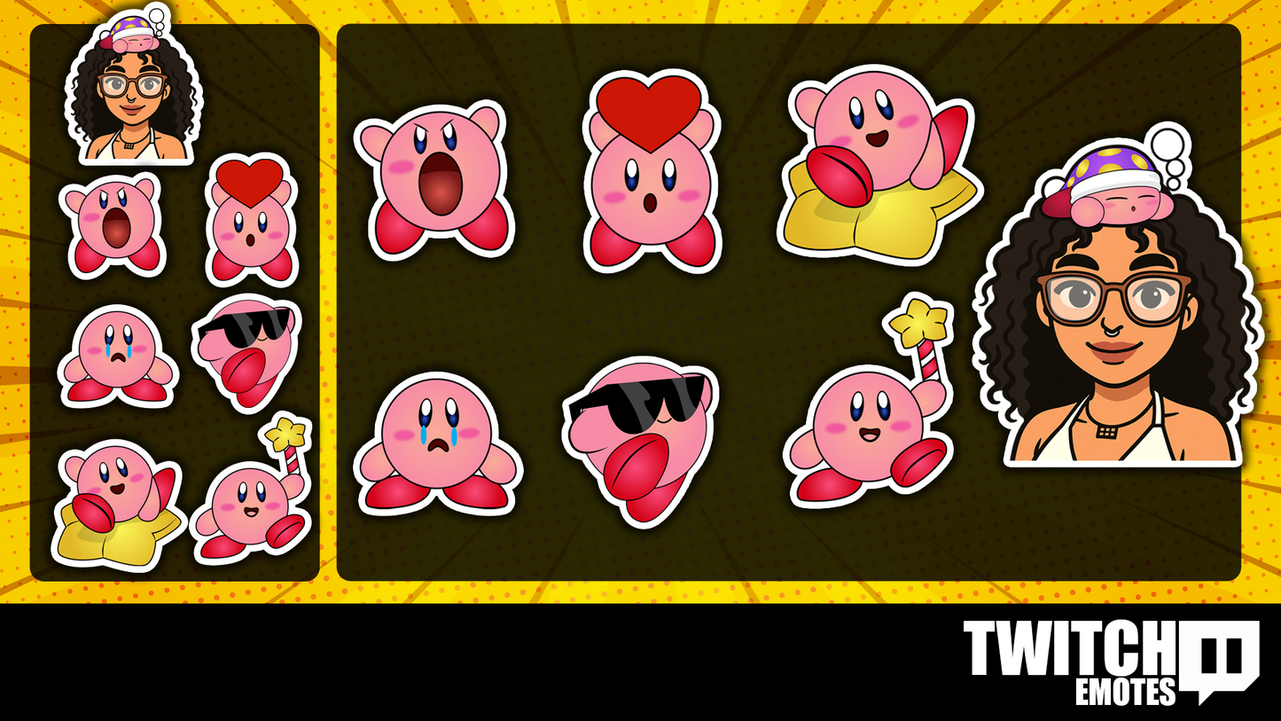 Cute Kirby Twitch Pack